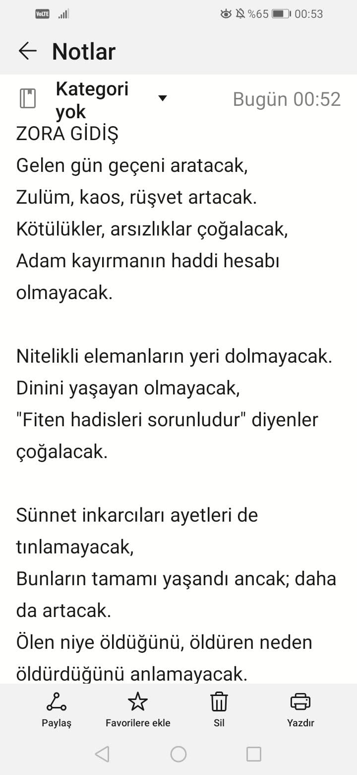 ZORA GİDİŞ ŞİİRİ