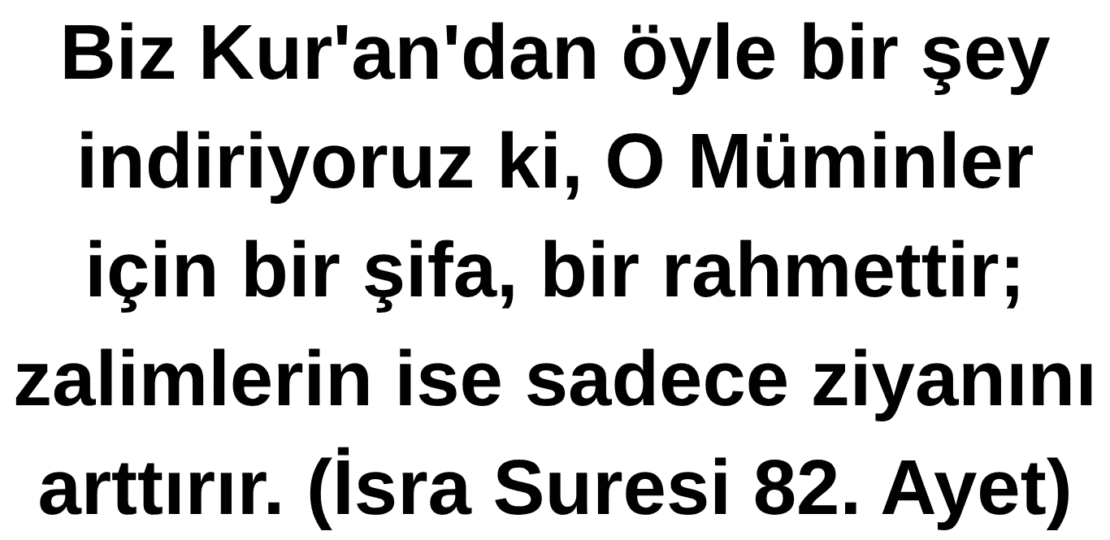 Şifa Ayet ve Hadisleri